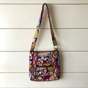 Vera Bradley Plum Crazy Hipster crossbody purse